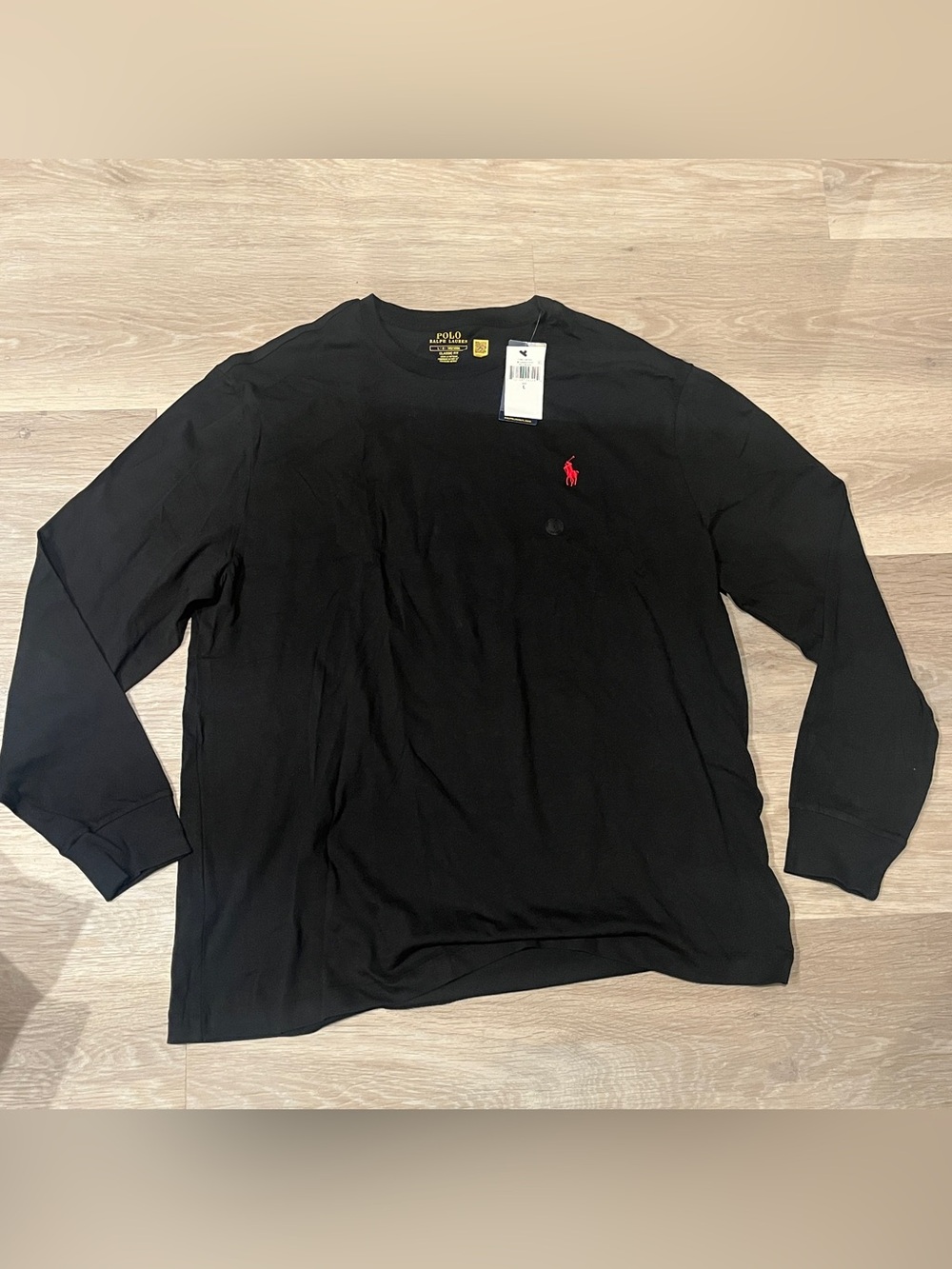 Polo Ralph Lauren Men’s Classic Fit Jersey Long-Sleeve T-Shirt Black Large - Picture 2 of 11